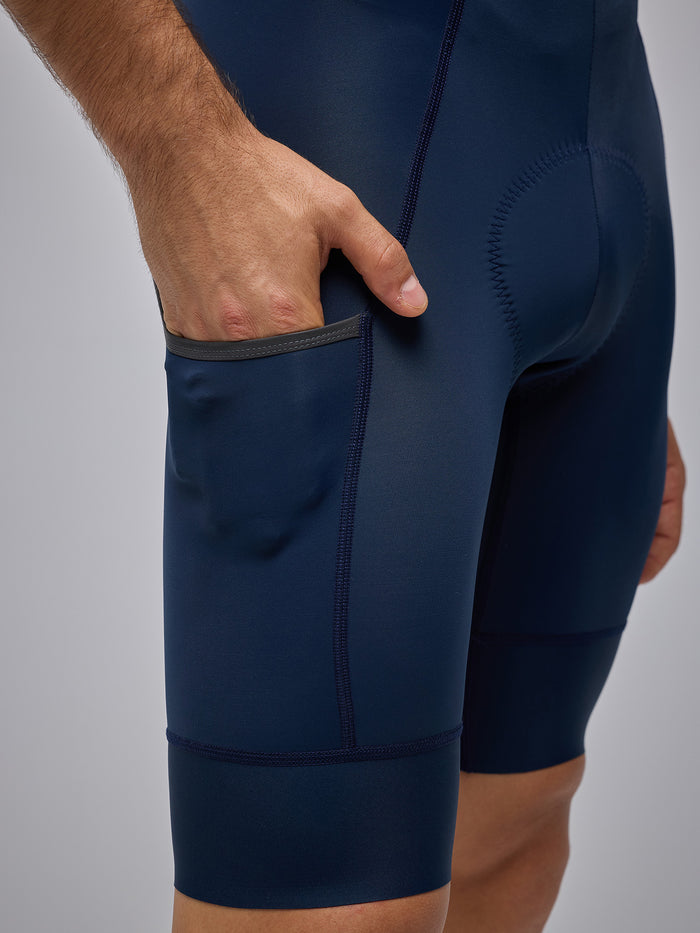 MEN'S ESSNTL CARGO BIB SHORTS - NAVY