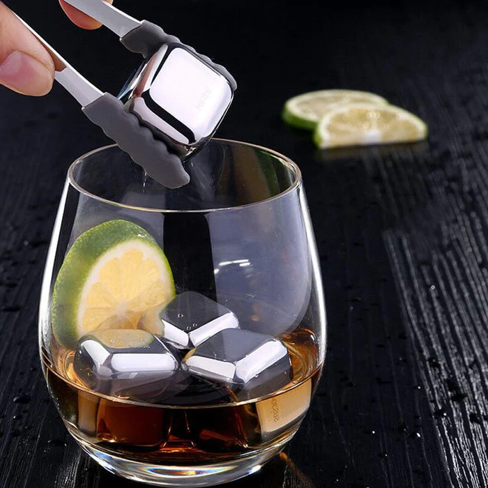 Metal Reusable Beverage Chiller Cubes - Set of 8 Pieces