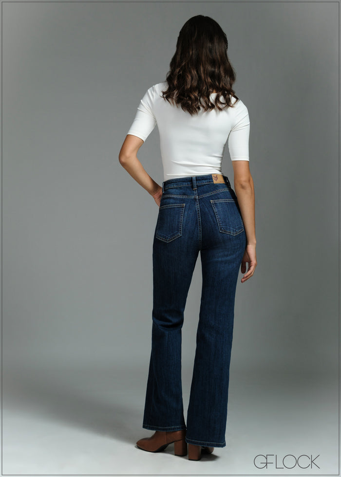 Mid Wash Bootcut Jean - Long Length - 250726