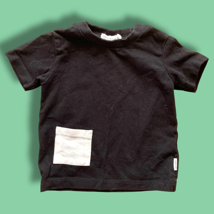Miles the Label Black Tee 6m