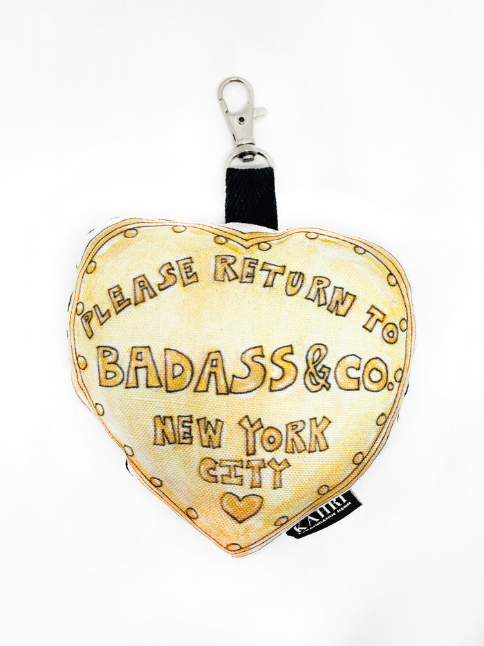 Mini Badass Heart Bag Charm