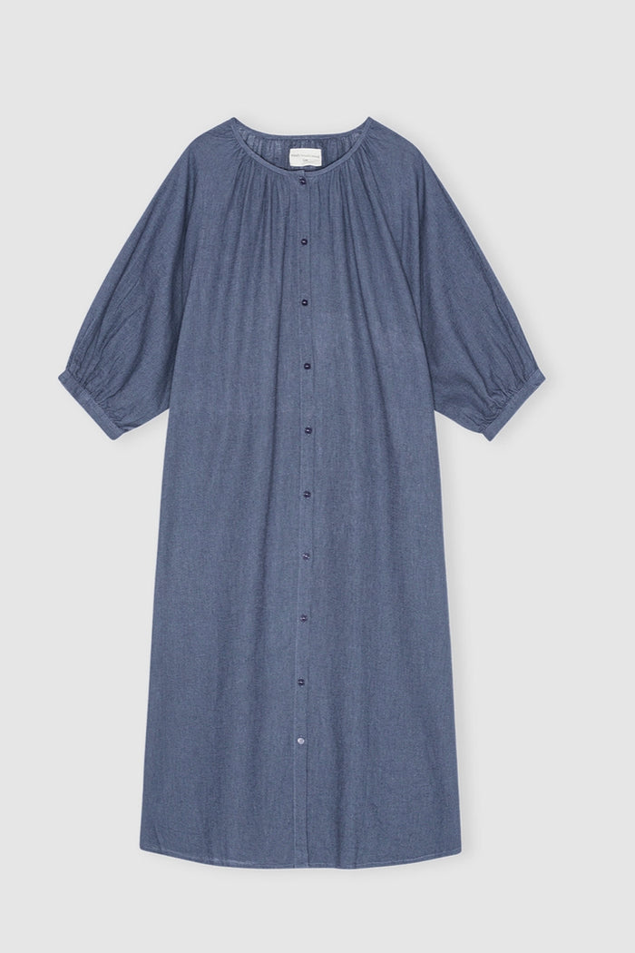 Moshi Moshi Mind May Linen Shirtdress Blue