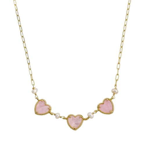 Mother of Pearl Heart Necklace