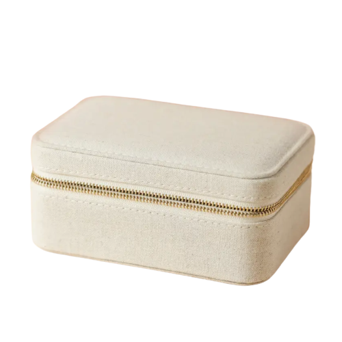 Natural Linen Jewelry Case