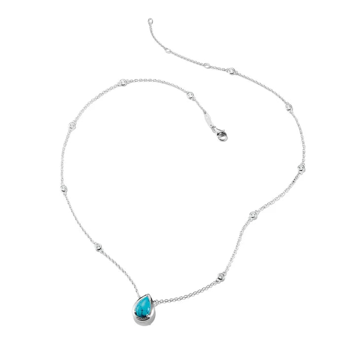 Necklace with Turquoise Teardrop Stone