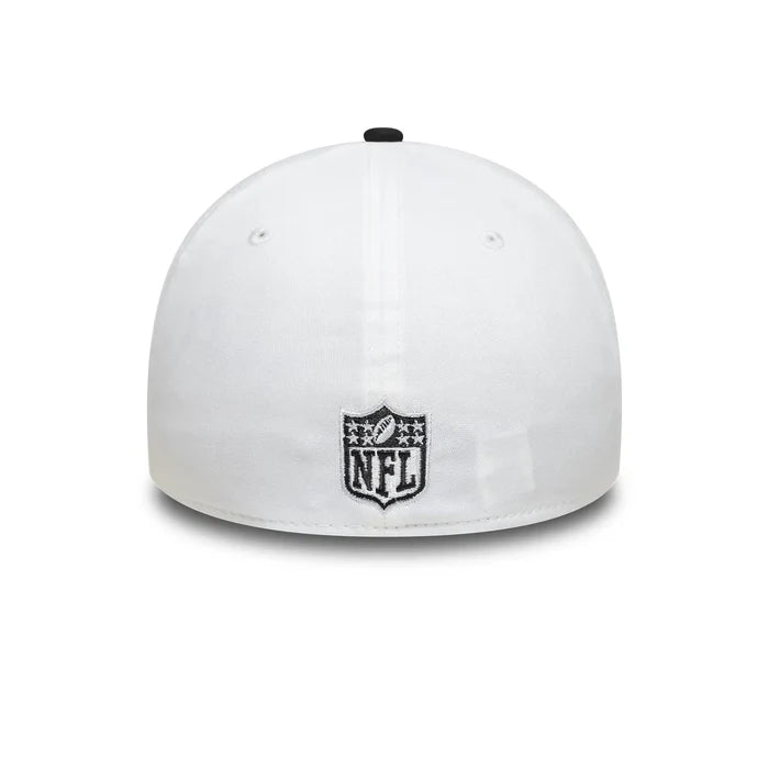 NEW ERA Las Vegas Raiders NFL Team Logo White 39THIRTY Stretch Fit Adjustable Cap