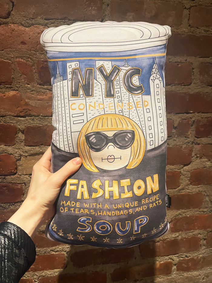 NYC Fashion Soup Pillow