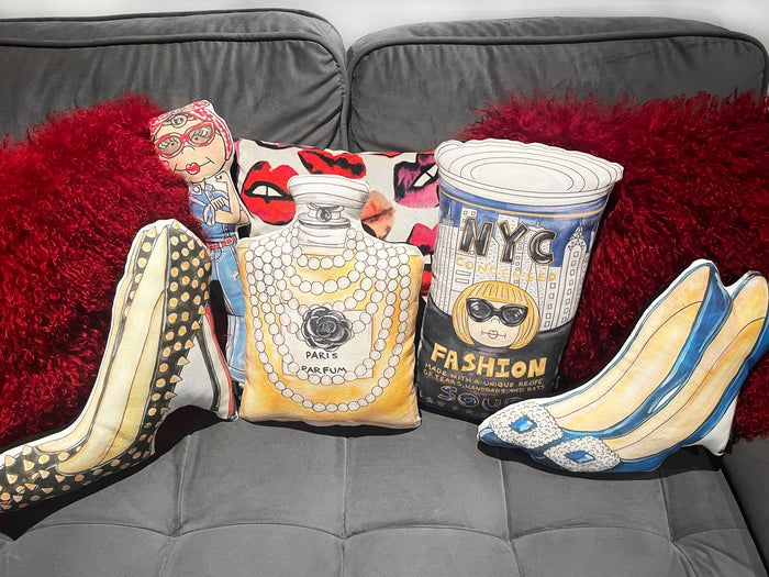 NYC Fashion Soup Pillow