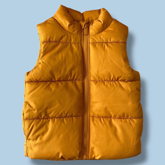 old navy mustard vest 12-18m nwt