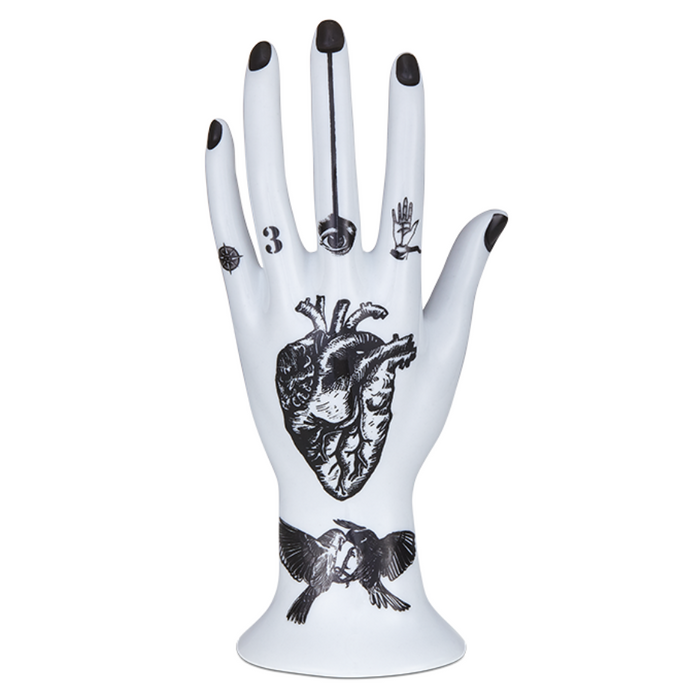 Open Hand Skull Sculpture