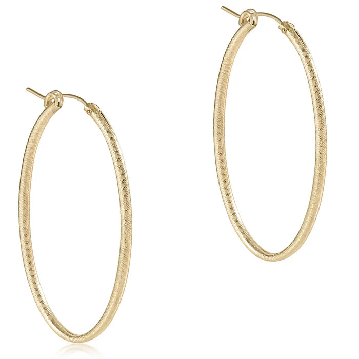 Oval Gold 2" Hoop - Textured