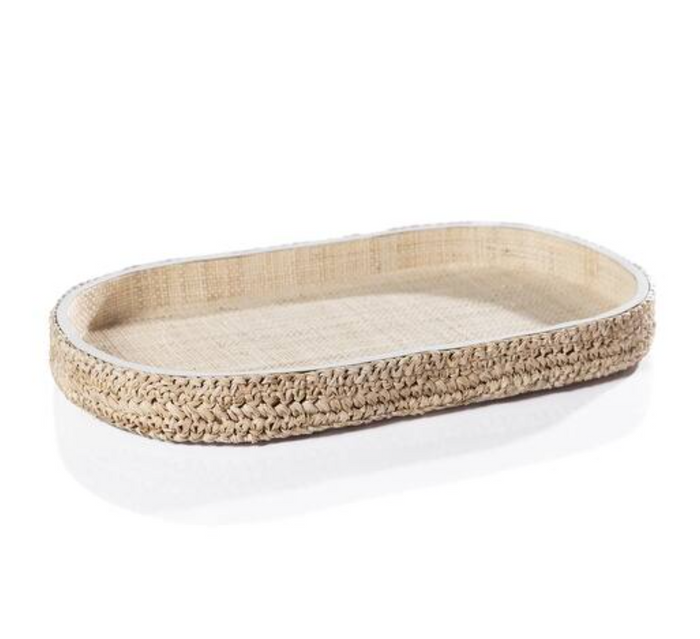 Oval Raffia Tray
