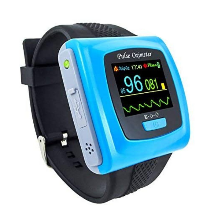 Overnight Fingertip Pulse Oximeter Blood Oxygen Monitor Watch
