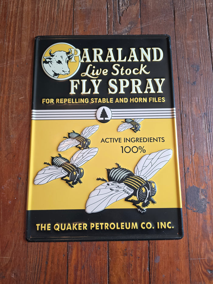 Paraland  Live Stock Fly Spray  metal sign