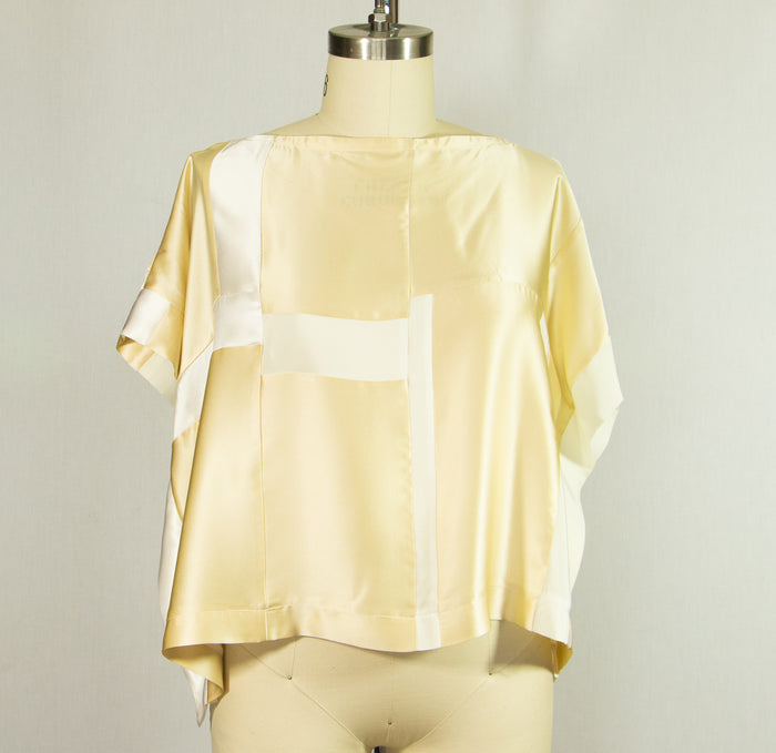 Patchwork Silk Charmeuse Tunic