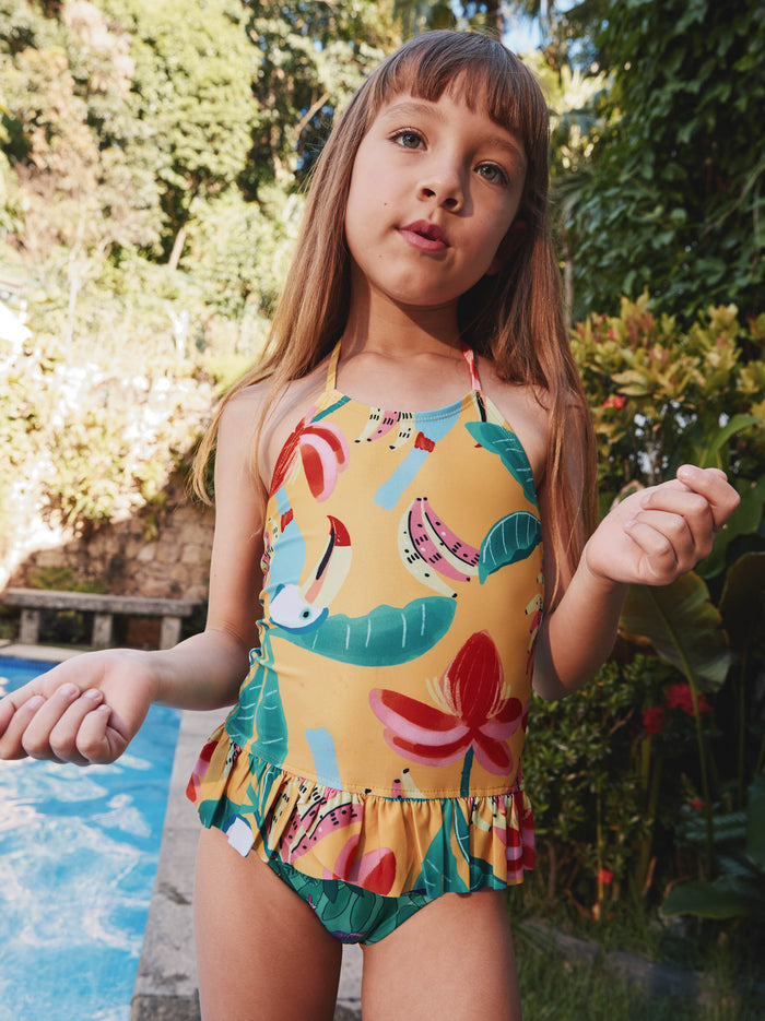 Peplum One-Piece Swimsuit