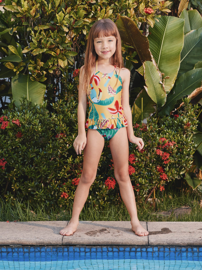 Peplum One-Piece Swimsuit