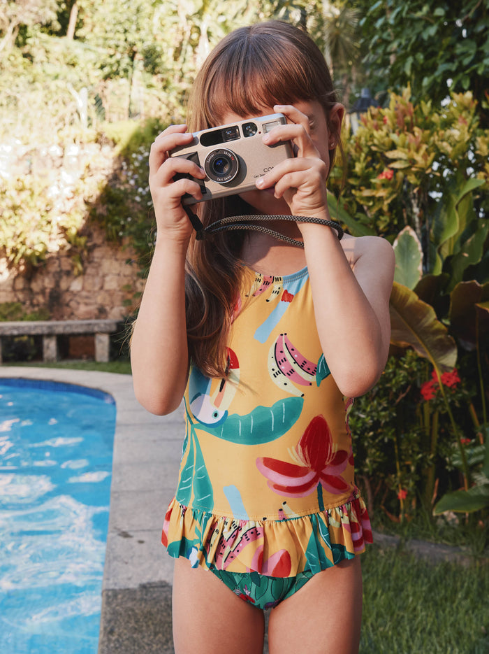 Peplum One-Piece Swimsuit