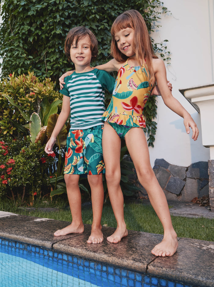 Peplum One-Piece Swimsuit