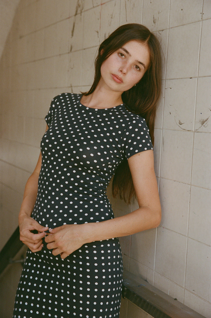 PERFECT T-SHIRT IN DOMINO DOT