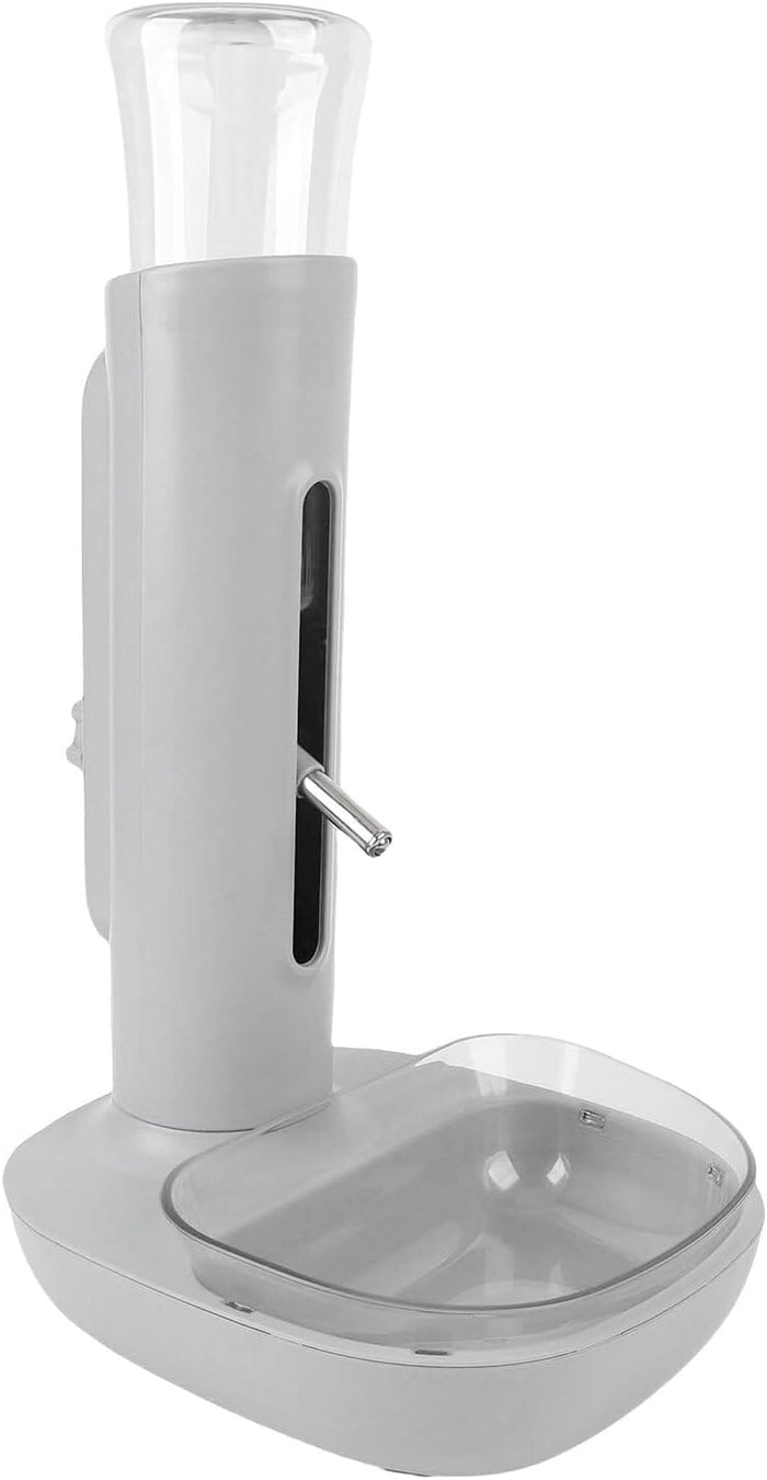 Pet Standing Water Dispenser Cat Dog Standing Bowl with Detachable Pole Dog Bowls & Feeders Pet Clever Grey