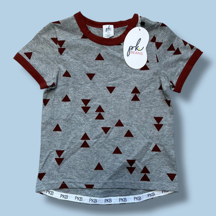 pk beans tshirt 7y large fit  nwt