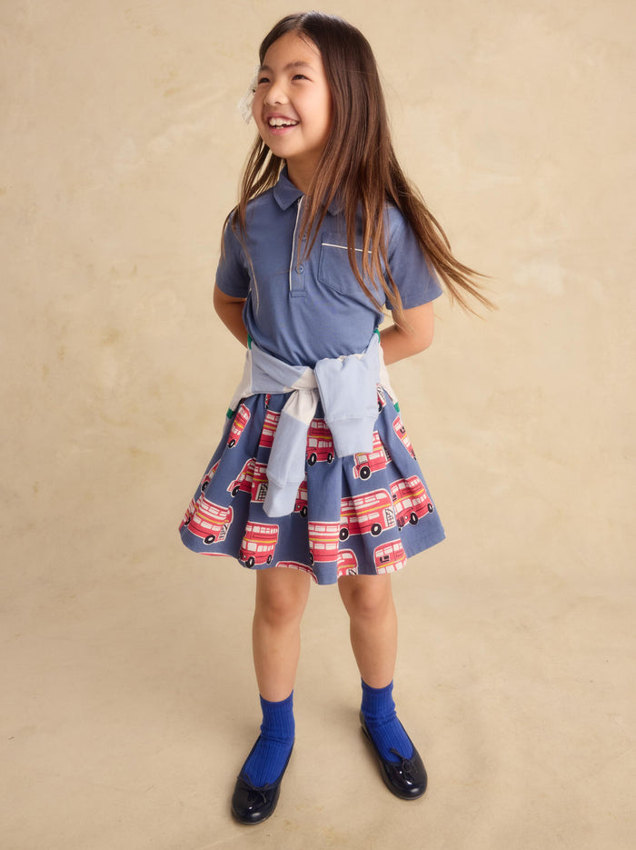 Pleated Jersey Skirt