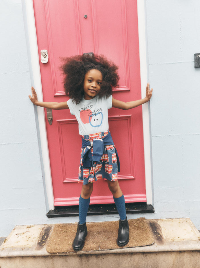 Pleated Jersey Skirt