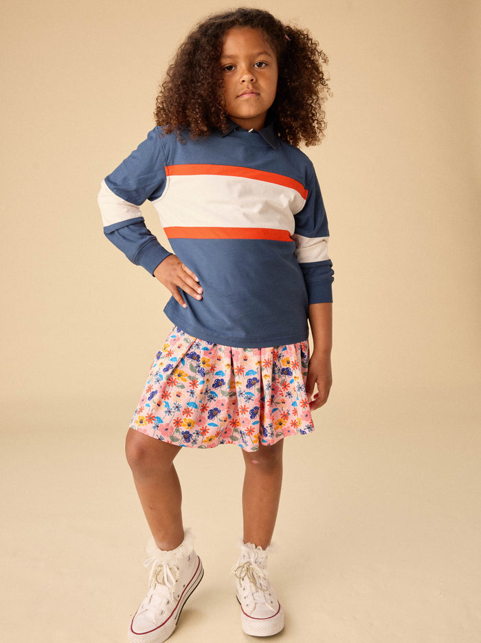 Pleated Jersey Skirt