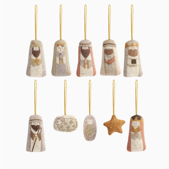 Plush Nativity Ornaments