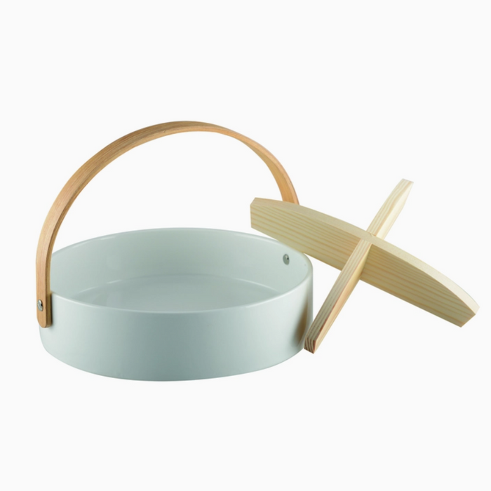 Porcelain and Bamboo Basket