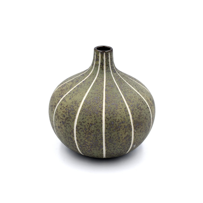 Porcelain Congo Tiny Bulb Vases -Large- Olive Green
