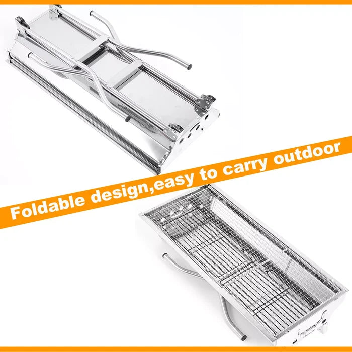 Portable Charcoal Grill With Folding Legs