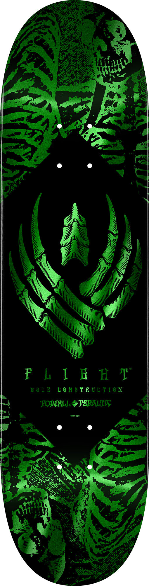 POWELL PERALTA FLIGHT SKELETON GREEN FOIL DECK (8.5)