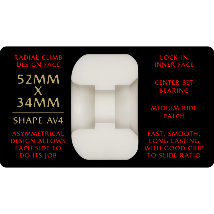 POWELL PERALTA NANO RAT AV4 ASYMMETRICAL WHEELS (52MM/93A) (Copy)