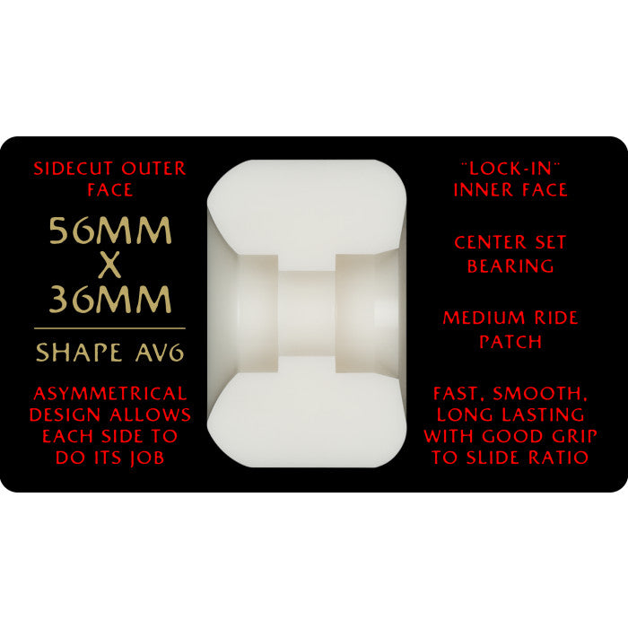 POWELL PERALTA NANO RAT AV6 ASYMMETRICAL WHEELS (56MM/93A)