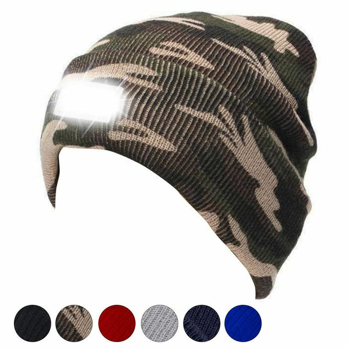 Powerful Rechargeable LED Light Running Head Lamp Beanie