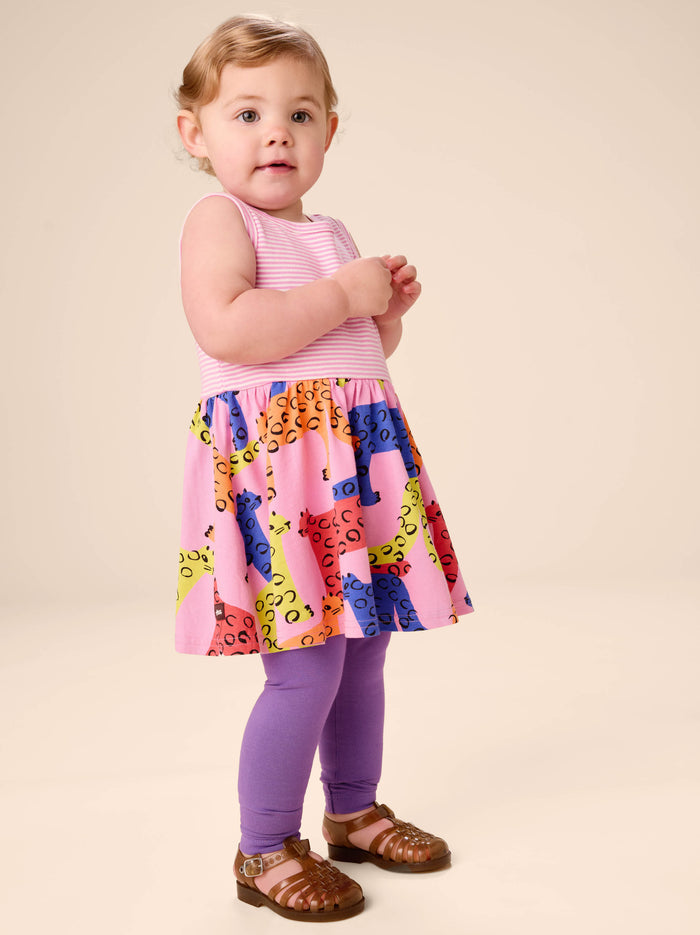 Print Mix Tank Skirted Dress