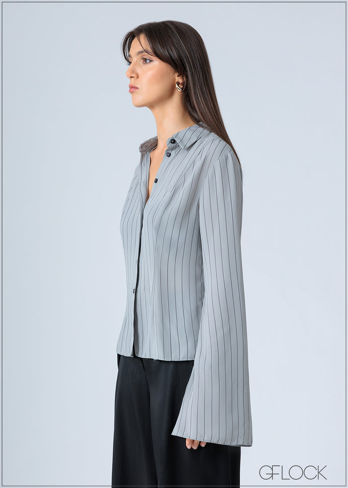 Printed Collared Top - 200726