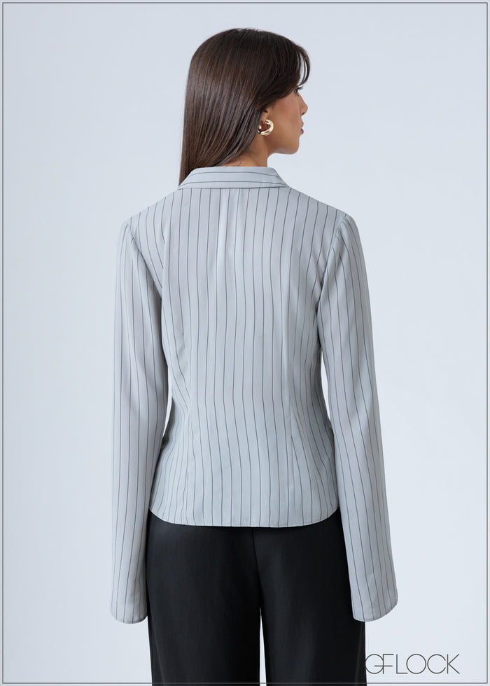 Printed Collared Top - 200726
