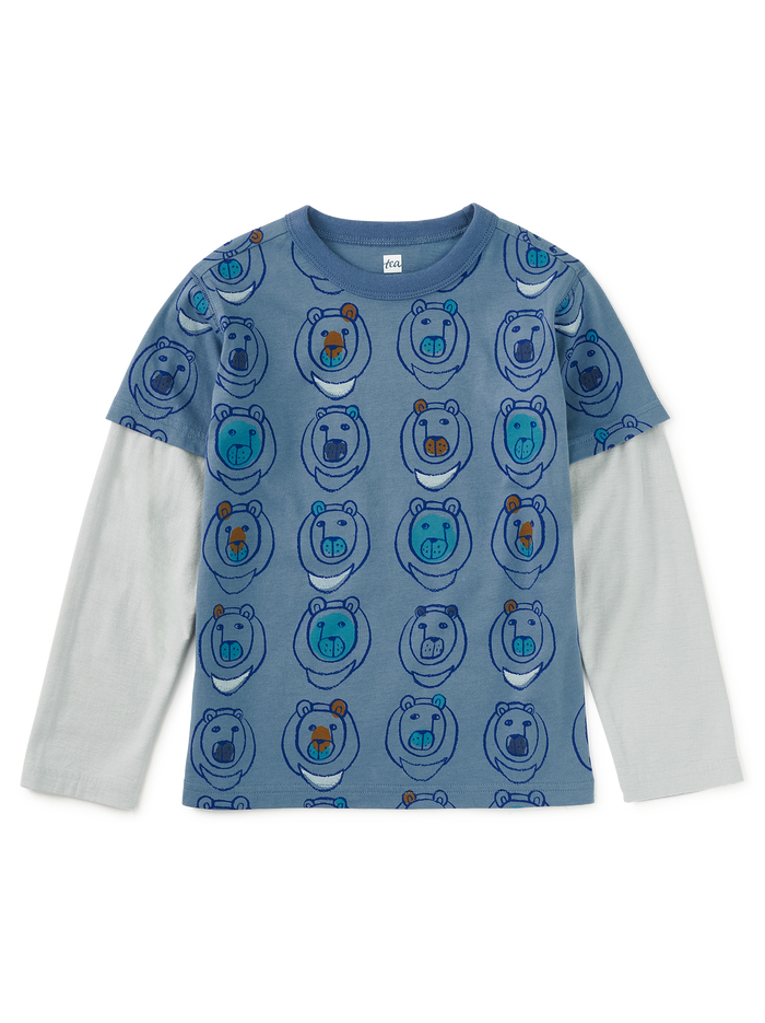 Printed Layered Sleeve Tee