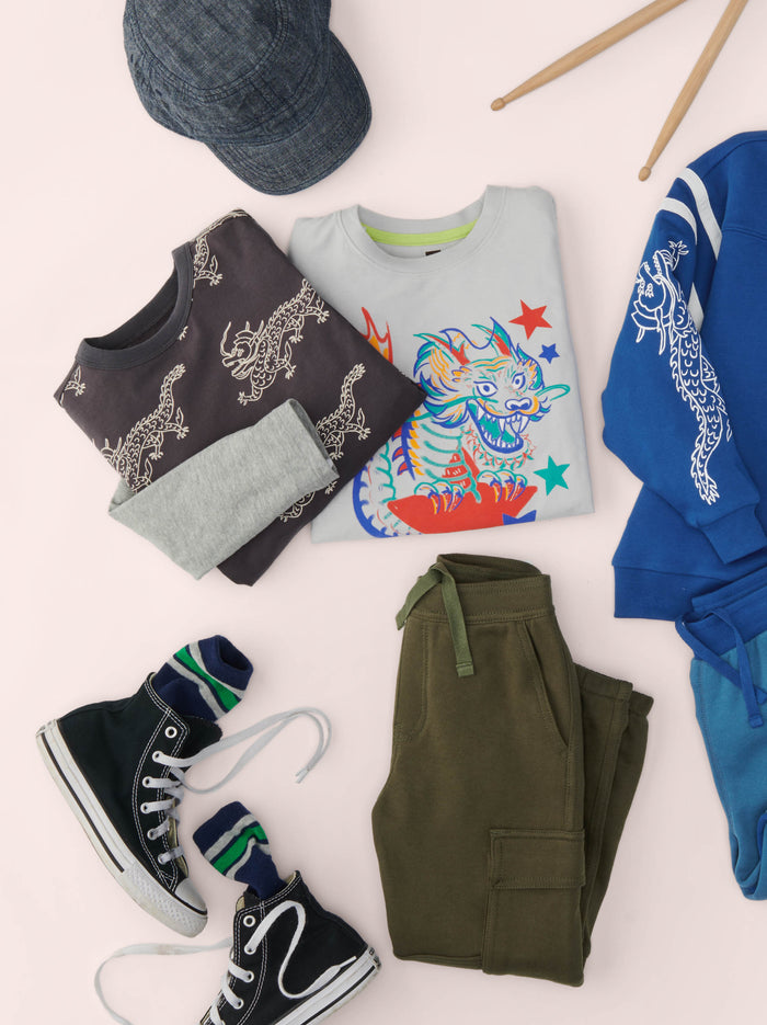 Printed Layered Sleeve Tee