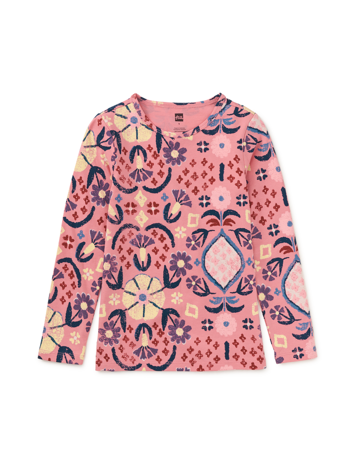 Printed Slim Long Sleeve Top