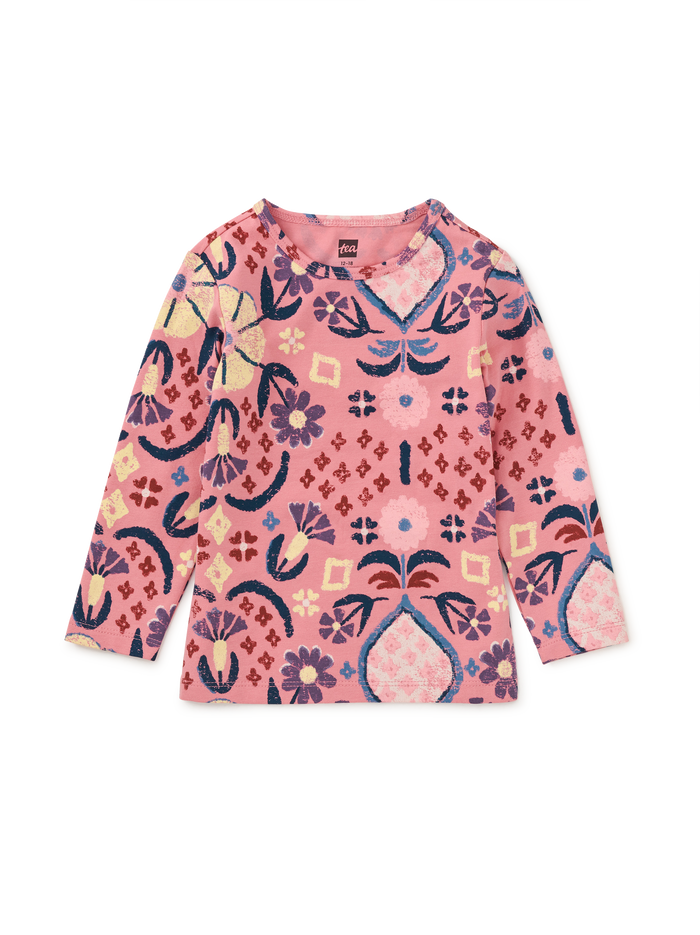 Printed Slim Long Sleeve Top