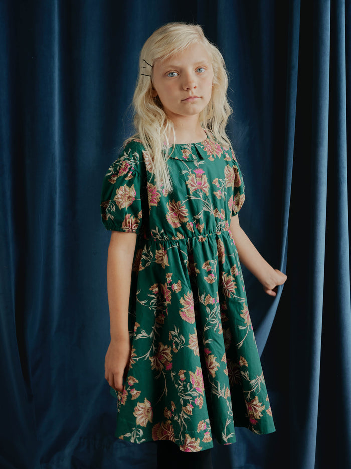 Puff Sleeve Collar Dress
