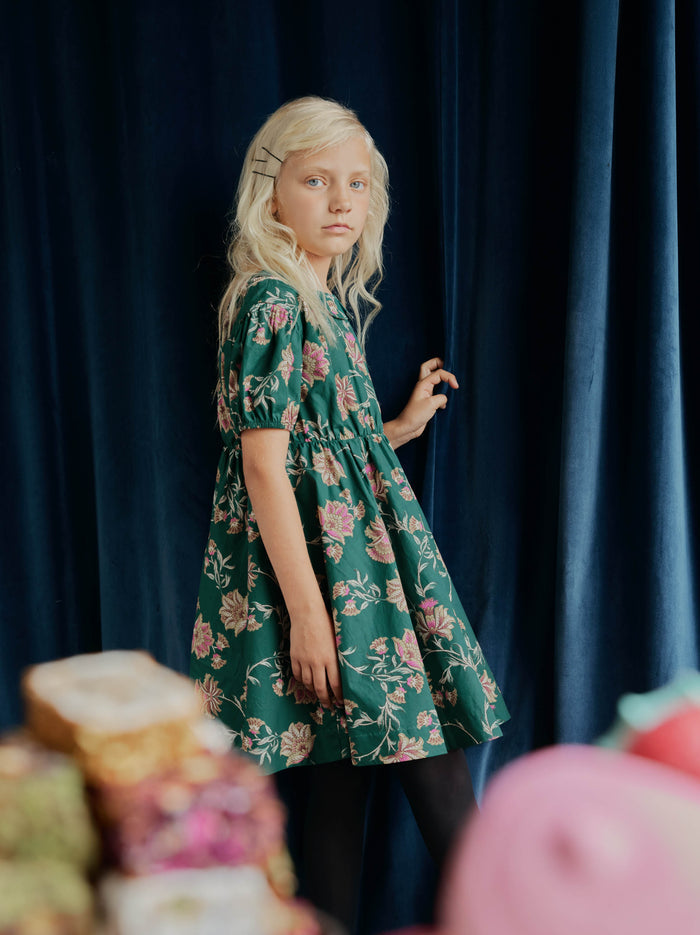 Puff Sleeve Collar Dress