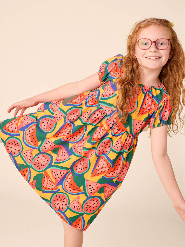Puff Sleeve Empire Dress