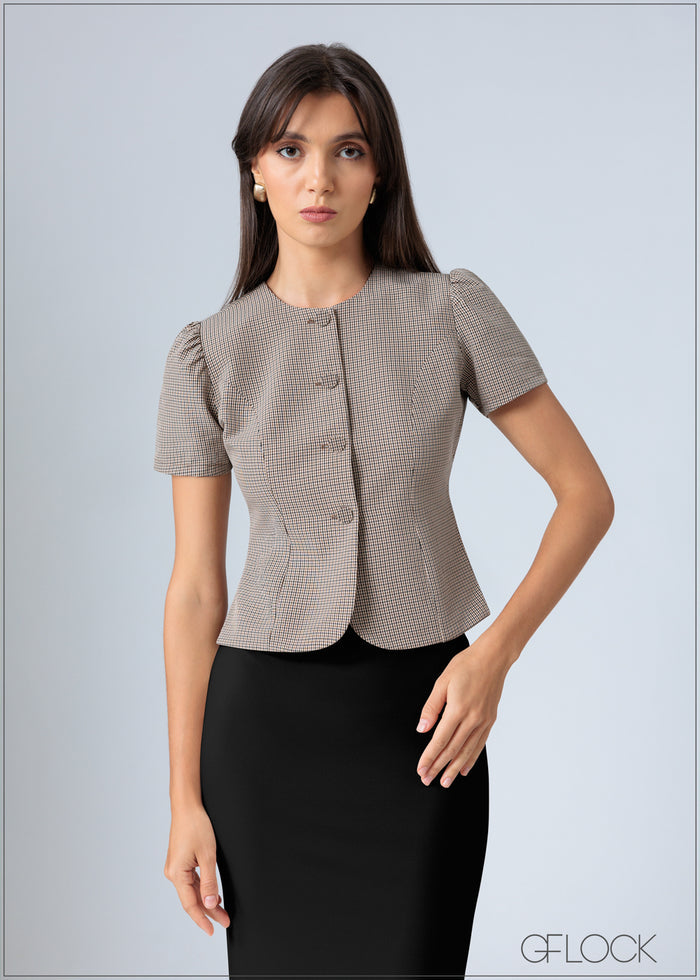 Puff Sleeve Waistcoat - 200726