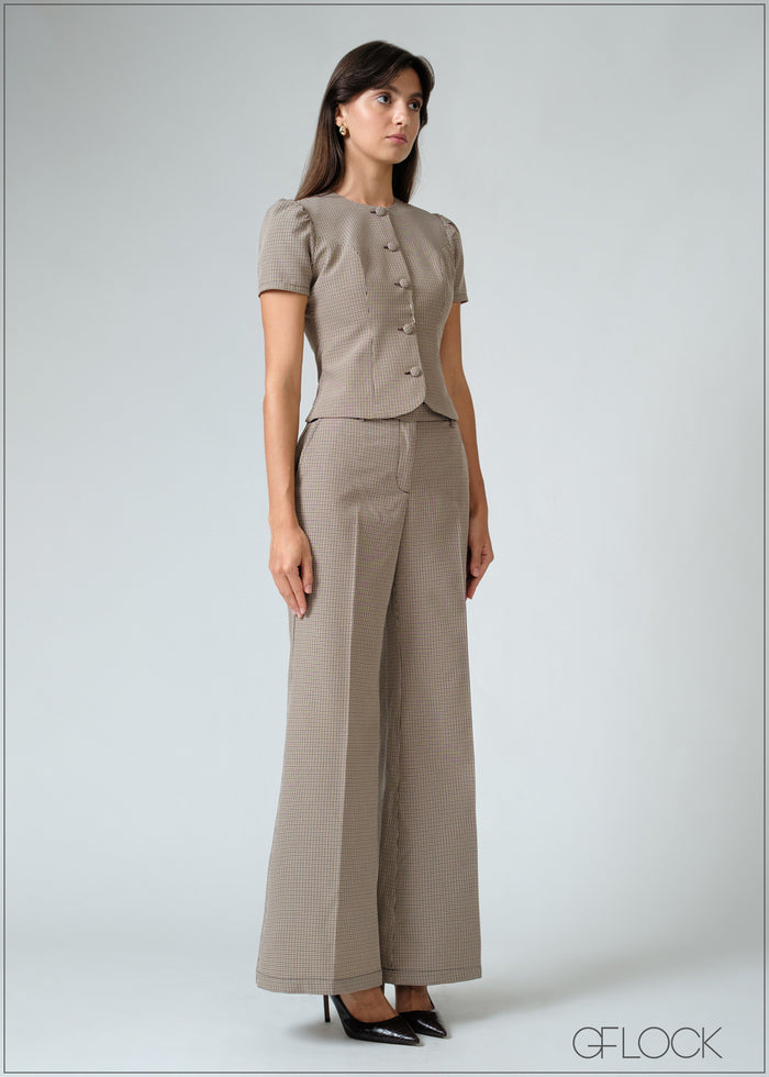 Puff Sleeve Waistcoat - 200726
