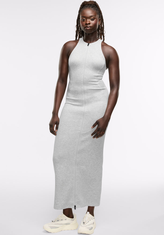Racerback Maxi Zip Dress